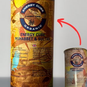 Energy Cube Parakeet ; muhabbet, Sultan, Monk, Kayık(caique) Yemi 800 Gr Standart